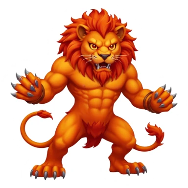 demon lion sticker