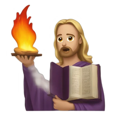 The Bible on fire sticker