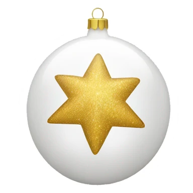 White star Christmas Ball  sticker