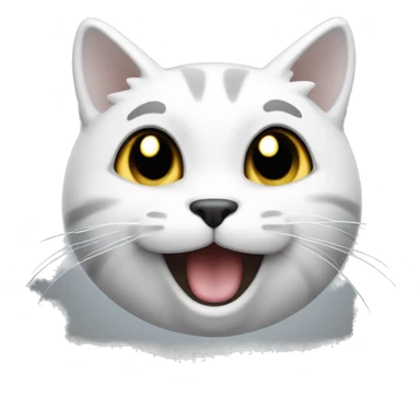 Gato blanco con negro feliz  sticker