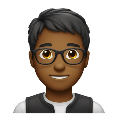 boy with glasses and bangs sticker