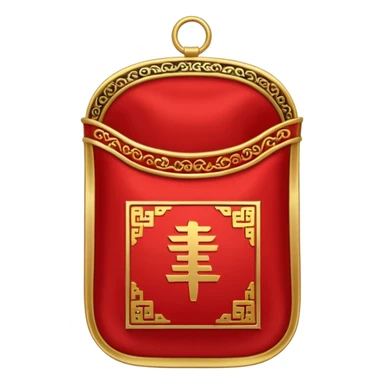 福 a red pocket with Chinese characters on it sticker