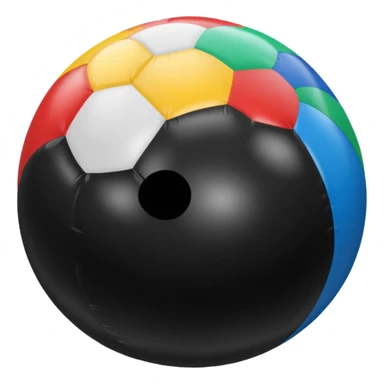 black beach ball sticker