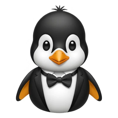 penguin with bow tie  sticker