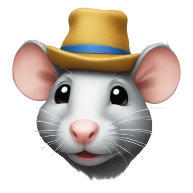 Rat wearing a hat  sticker