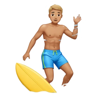 water sports man with water sticker