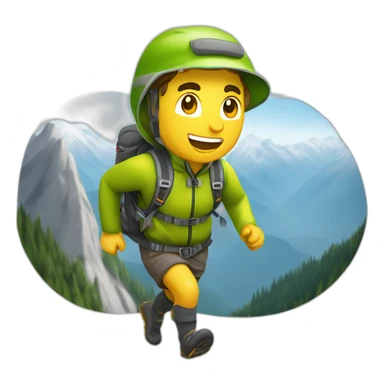 Alpinismo senderista trail runing hombre sticker