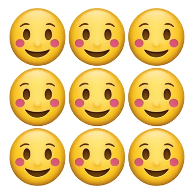 multiple smiling emojis in a 3x3 grid sticker