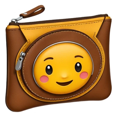 Coin purse, small, zipper sticker