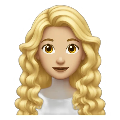 Fairytale blond hair sticker