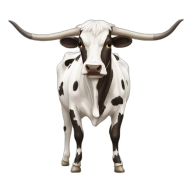 SPECKLED LONGHORN COW LONG LONG LONG sticker