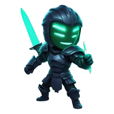 shadow knight neon ready to fight sticker