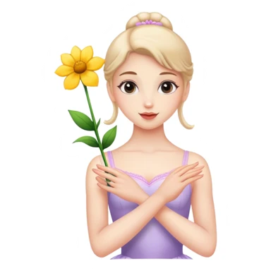 Балерина з квіточкою sticker