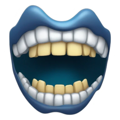 Open mouth with a lot of sharp teeth sticker