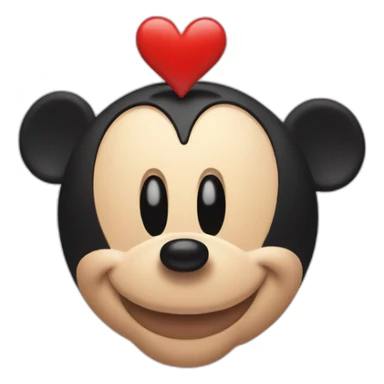 Mickey heart sticker