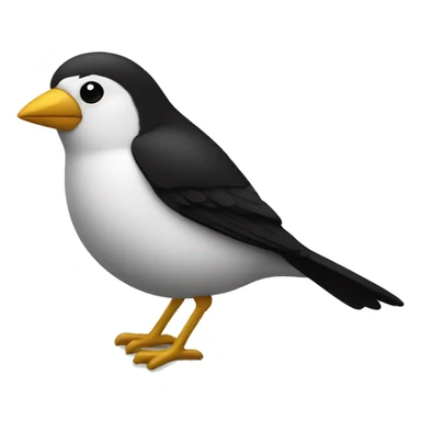 oiseaux noir et blanc  sticker