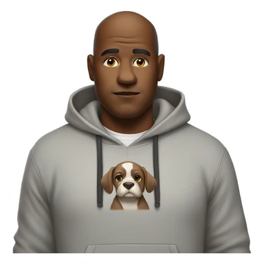 Winston wearing a hoodie sticker