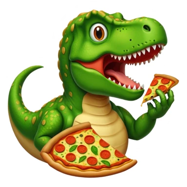 T-Rex eating pizza  sticker