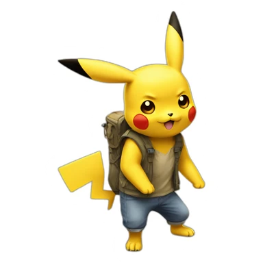 Pikachu with a huge sticker