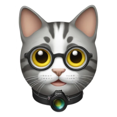 cat photographer sticker