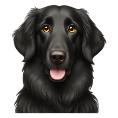 mousa flat coated retriever sticker