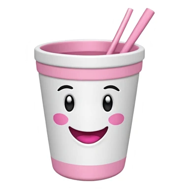 vaso branco com laço rosa sem flores sticker