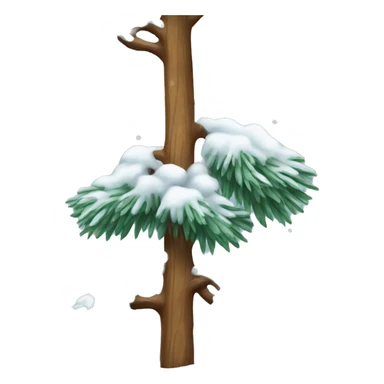 Snowy pine tree sticker