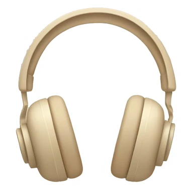 beige headphones with beige bows sticker