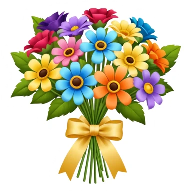 Flower bouquet sticker