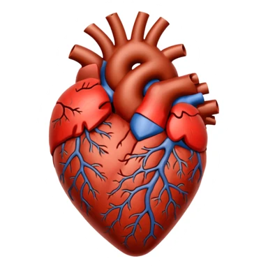 Brown anatomical heart  sticker