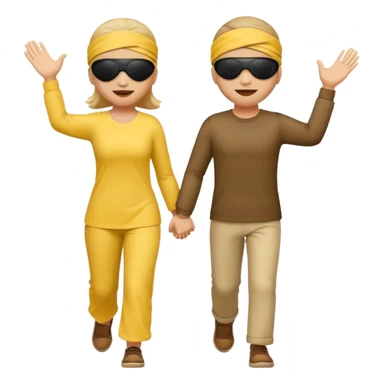 the blind leaving the blind no skin tones just plain emojis sticker