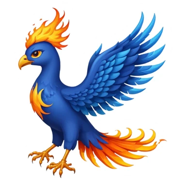 A blue version of 🐦‍🔥 (it’s a Phoenix) sticker