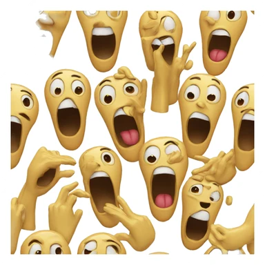 scream emoji wuth hands on cheek and opened mouth sticker