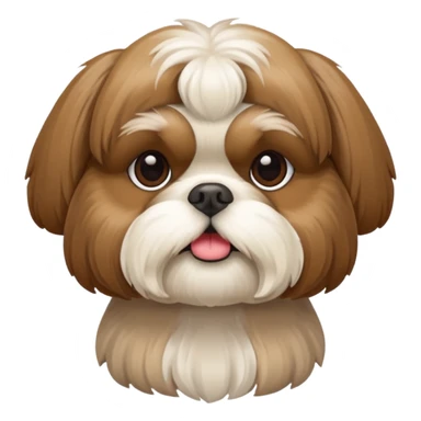 Beige and brown shitsu sticker