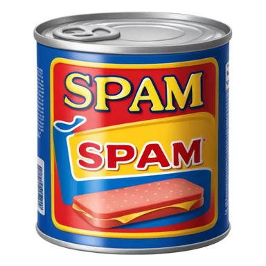 A can of classic “SPAM” sticker
