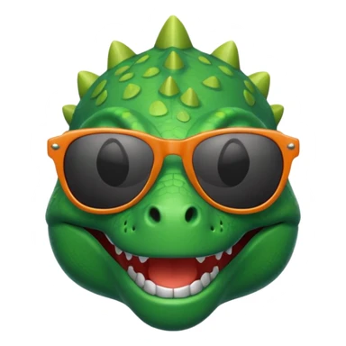 dinosaur wearing sunglasses sticker