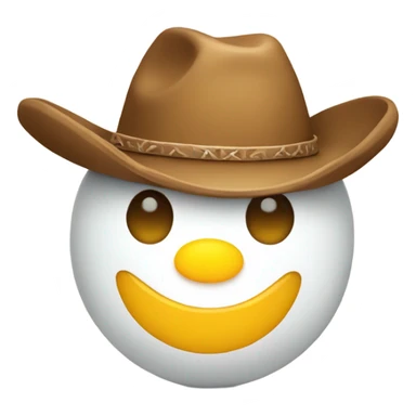 Egg with a cowboy hat sticker