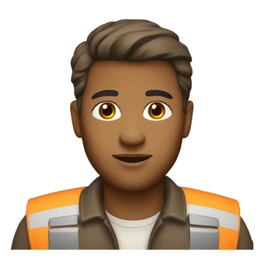 truck driver light brown skin sticker