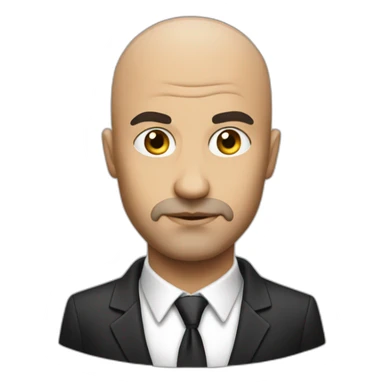 Bald hitman sticker