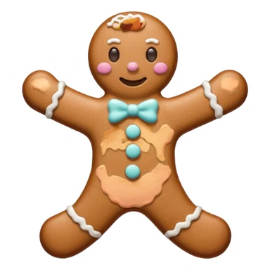 Gingerbread man pastel sticker