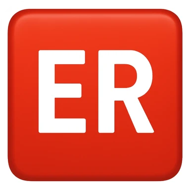 red square emoji that says "ER" sticker