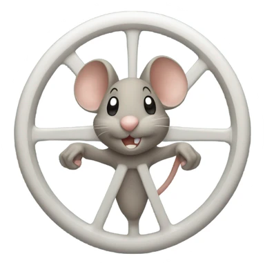 Mouse in a fares wheel   sticker