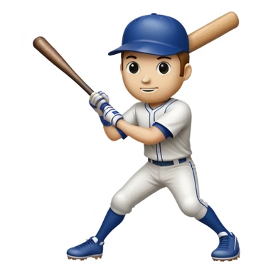 a humanoid baseball bat  with a face, hands and feet  sticker