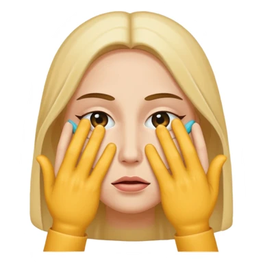 Hand covering face pulling eyelids down  sticker