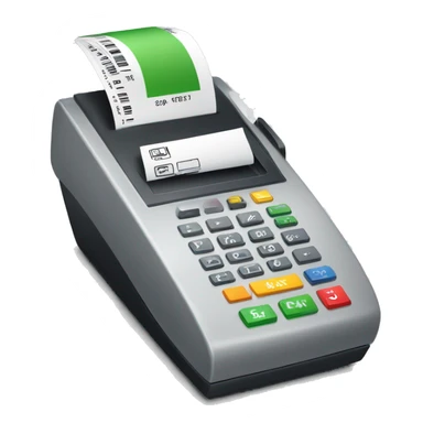 payment terminal PRINTING RECEIPT sticker