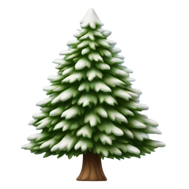  actual white fir christmas tree isolated.  sticker