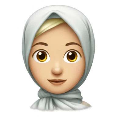Russian girl in a traditional headscarf sticker