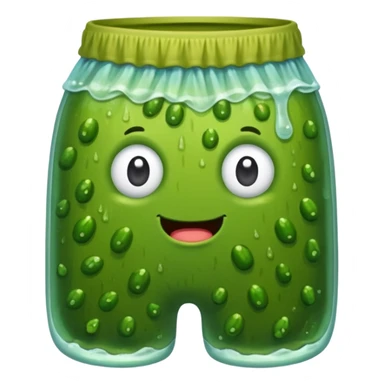 A pickle wearing shorts sticker