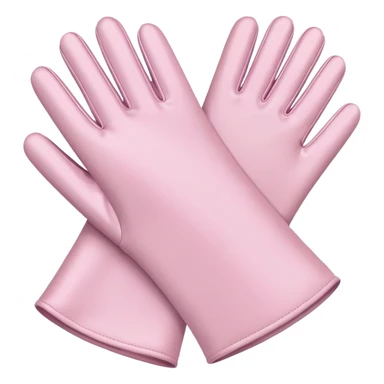 Pair of pale pink opera gloves, soft, cute sticker