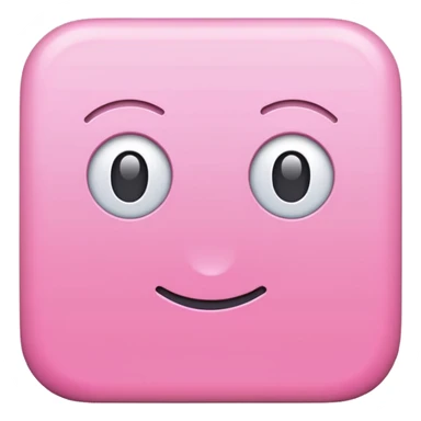 Pink square emoji without face or flower sticker